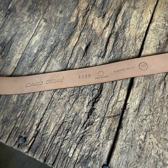 Claudio Orciani Beautiful Brown Real Python Snake Belt Made In Italy 80-37”Mint. - Picture 8 of 11